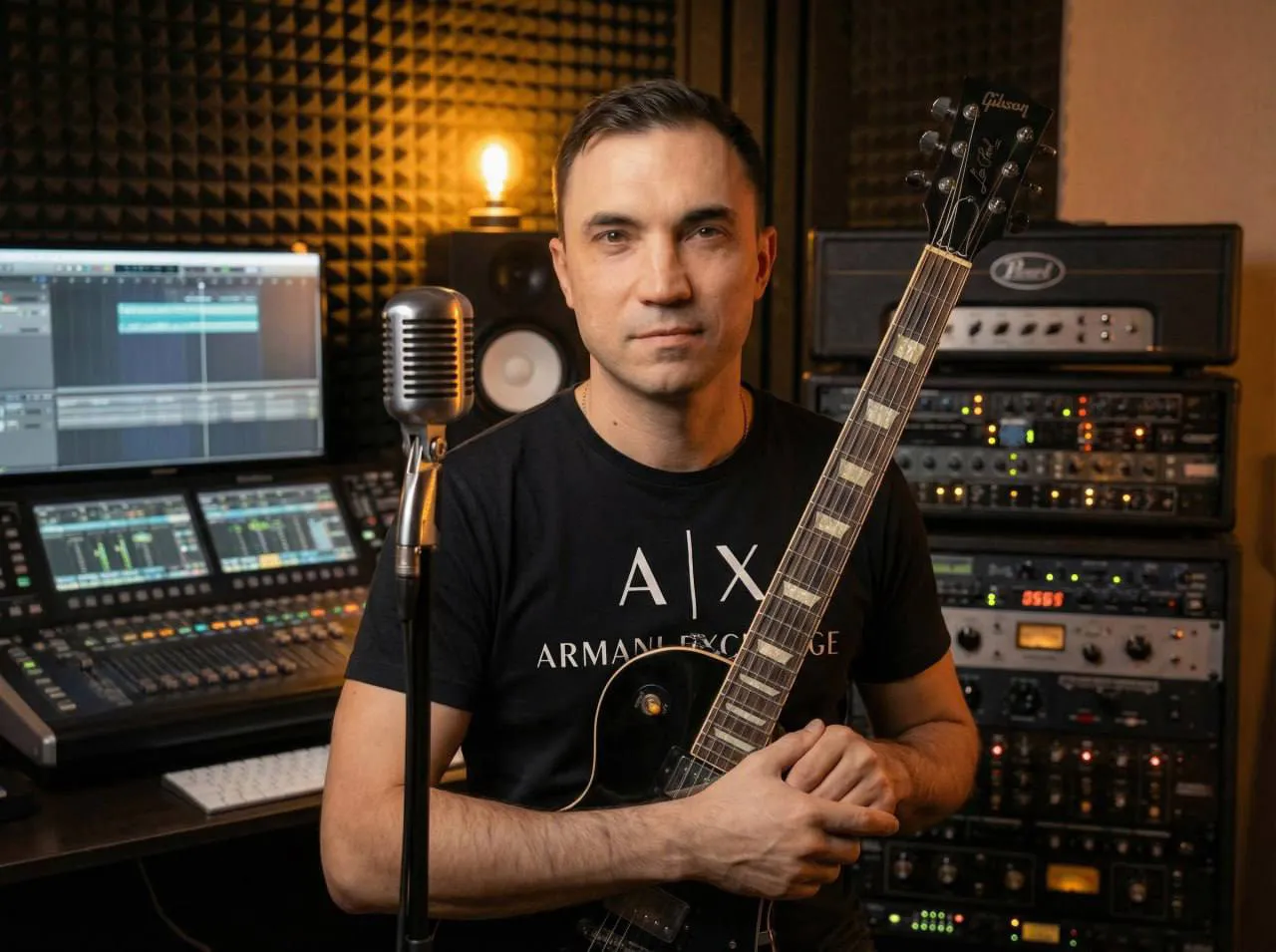 Serhii Lazariev — mixing and mastering engineer in his Warsaw studio